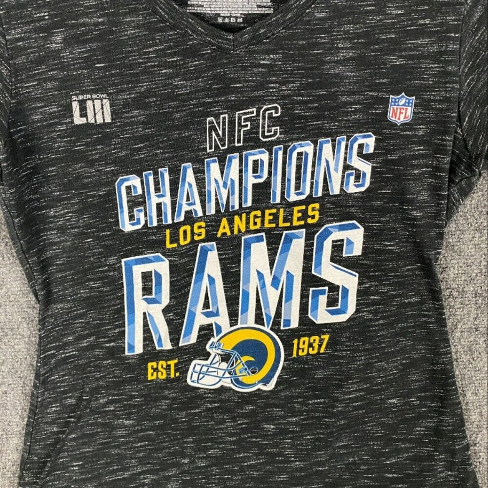 NFC Champions Los Angeles Rams Shirt Women's Small Fanatics Top Cotton Blend - Picture 6 of 7